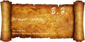 Breyer Hedda névjegykártya